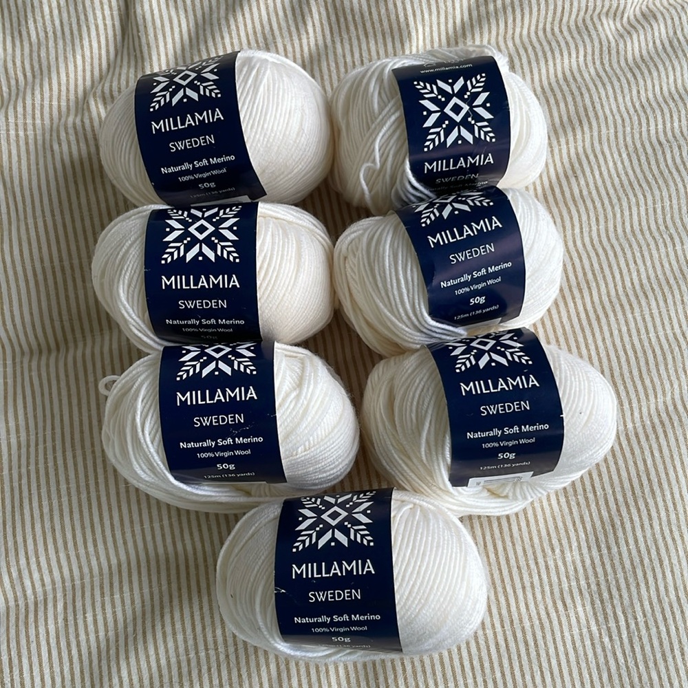 Destash 7 skeins 100% Virgin wool yarn lot